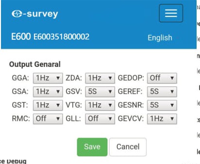 Thiết lập dữ liệu NMEA