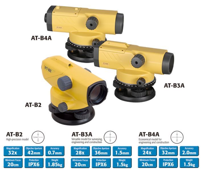 Máy thủy bình Topcon của nước nào? 19 Auto Levels AT-B Series máy thủy bình điện tử topcon japan