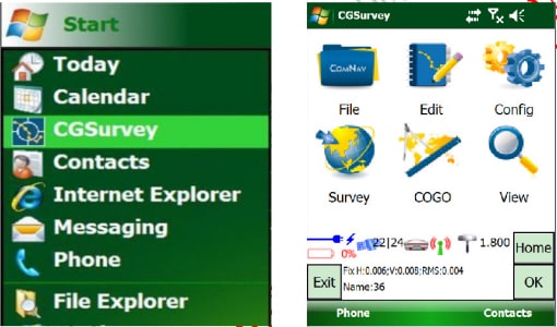 Giao diện phần mềm CGSurvey