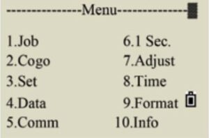 Màn hình chính Máy toàn đạc Nikon Spectra Focus 2