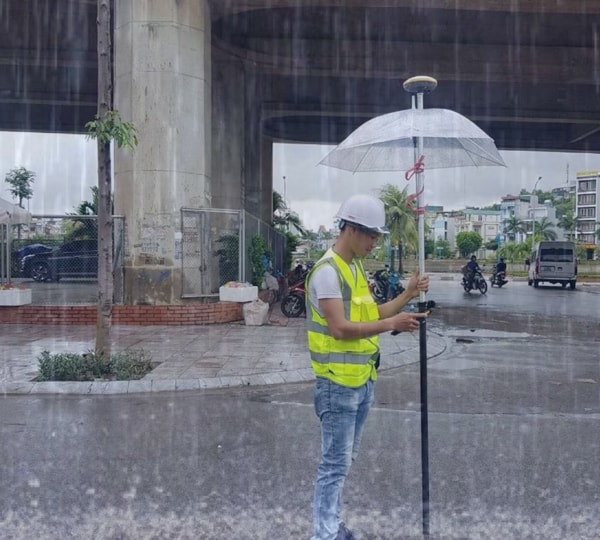 Đo RTK khi trời mưa