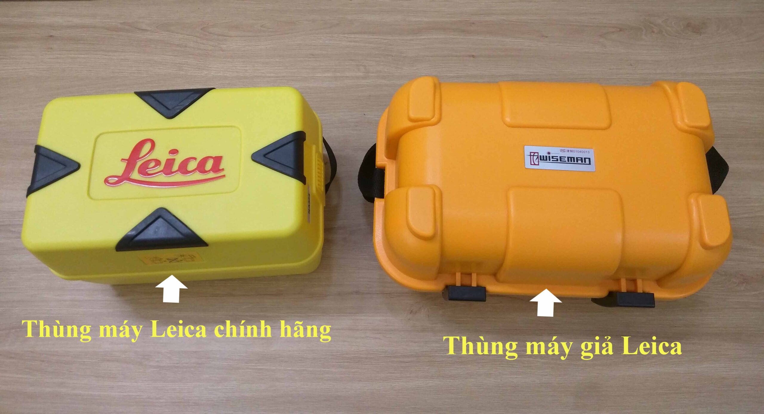 Đặc điểm nhận dạng máy thủy bình Leica chính hãng và máy thủy bình Leica hàng giả, nhái thương hiệu 28 thùng đựng máy leica chính hãng và giá 2