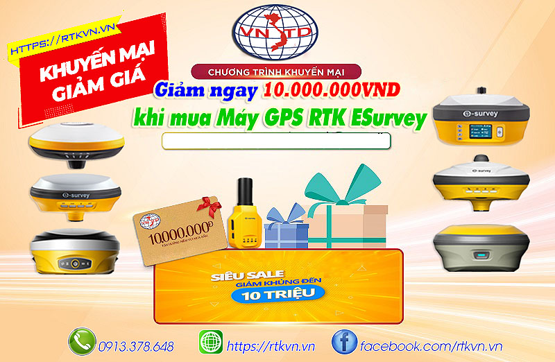 Phân Phối Máy đo RTK GPS 2 Tần Số Giá rẻ nhất trên Toàn Quốc