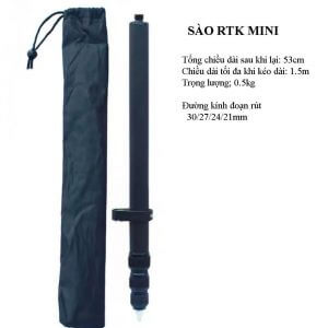 Sào GPS RTK mini rút gọn 53cm, cao 1.5m 9 Sào GPS RTK Cacbon
