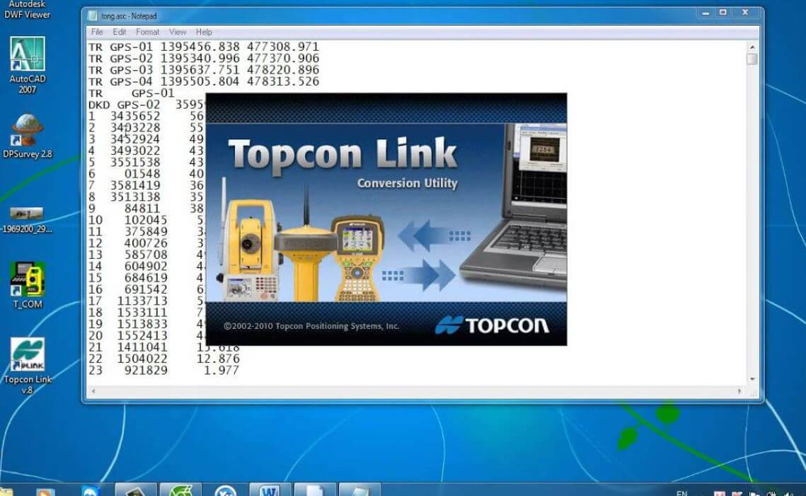 Cách trút số liệu từ máy toàn đạc điện tử Cách trút số liệu từ máy tính sang máy toàn đạc TOPCON