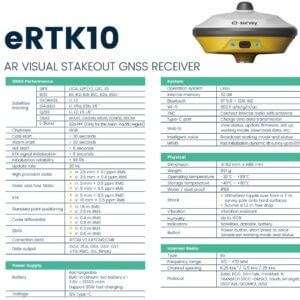 Thông số kỹ thuật Máy GPS RTK eSurvey eRTK10