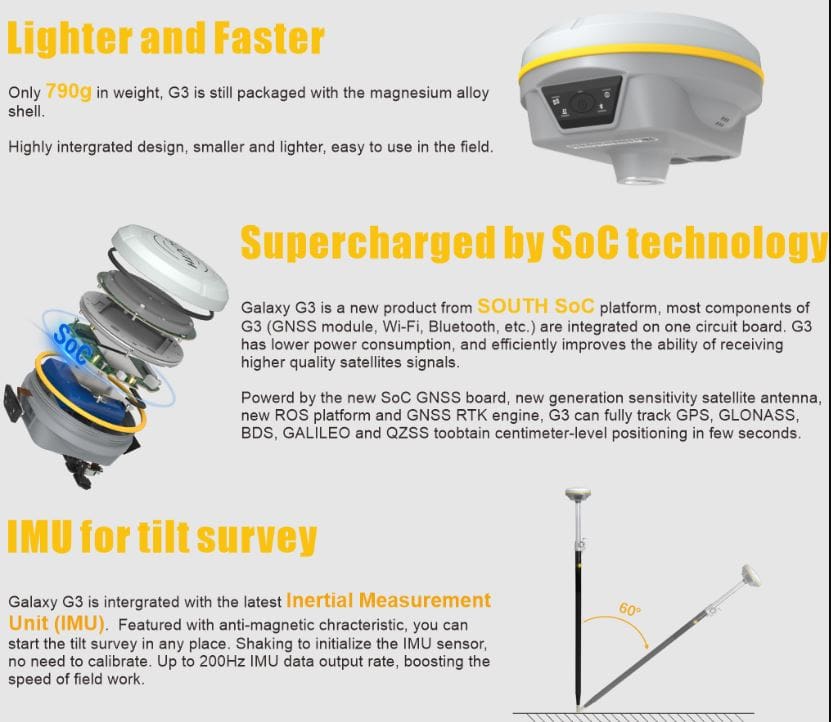 Máy GPS RTK South Galaxy G3