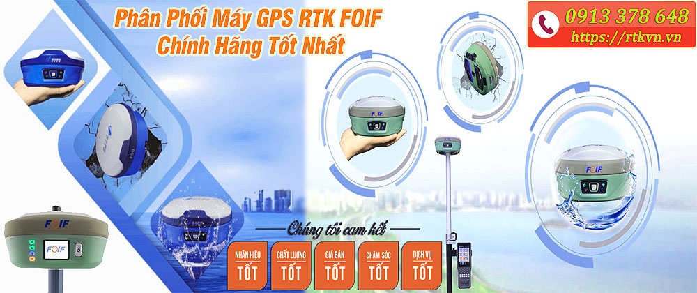 Máy RTK FOIF GNSS kết hợp ăng-ten GPS tần số kép