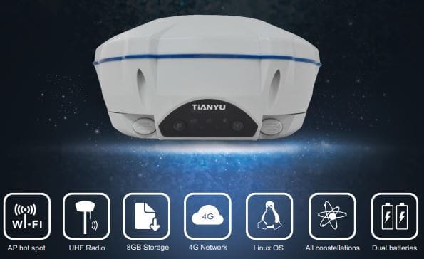Máy GPS RTK Tianyu C1 tinh nang 4g linux dual pin uhf radio