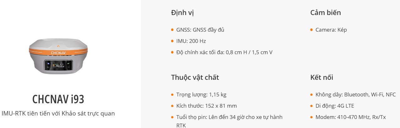 Máy GPS RTK CHCNAV i93 chính hãng