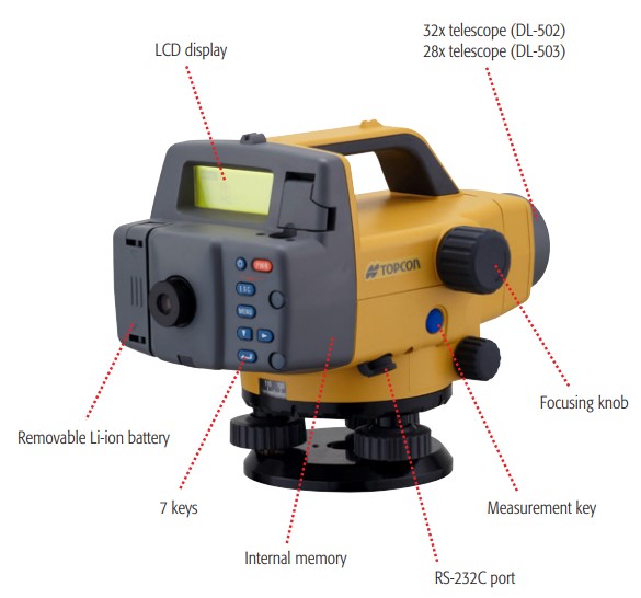 Máy thủy bình điện tử Topcon DL-502