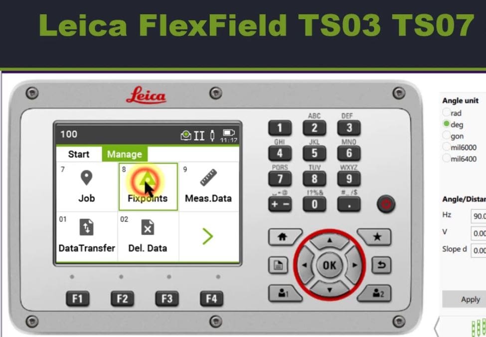 Phần mềm Leica FlexField Máy toàn đạc Leica TS07 R1000 3”