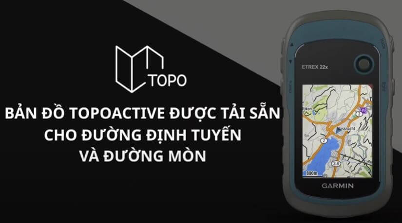 Máy Định Vị GPS Garmin ETrex 22x tải sãn bản đồ map
