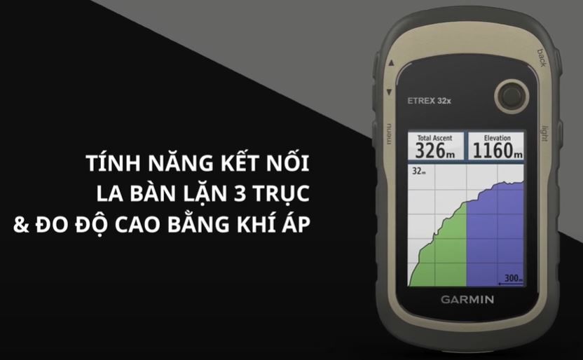 Máy Định Vị GPS Garmin ETrex 22x la ban 3 trục