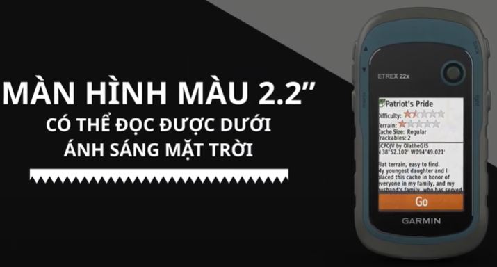 Máy Định Vị GPS Garmin ETrex 22x man hinh mau