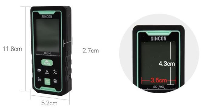 Máy đo khoảng cách laser SINCON SD-70G (tia xanh) 7 Máy đo khoảng cách laser SINCON SD-70G