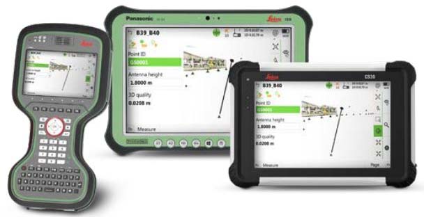 Leica CS20 controller and Leica CS35 CS30 tablets