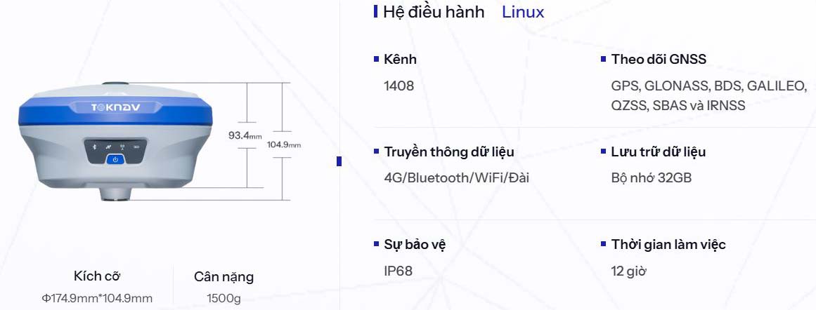 máy GPS RTK TOKNAV tBase