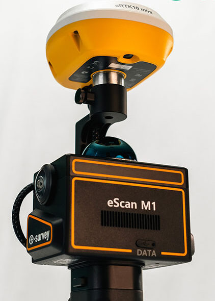 máy quét LiDAR cầm tay eSurvey eScan M1 với máy gps rtk ertk10 mini 2