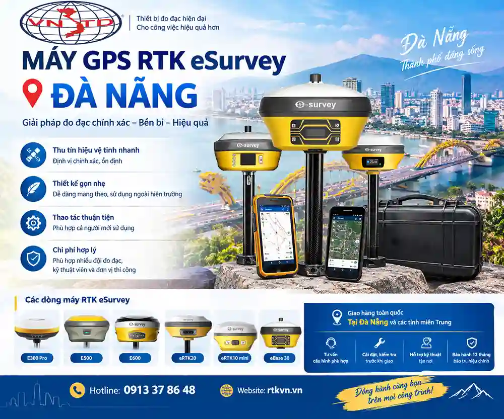Máy GPS RTK eSurvey tại Đà Nẵng chính hãng
